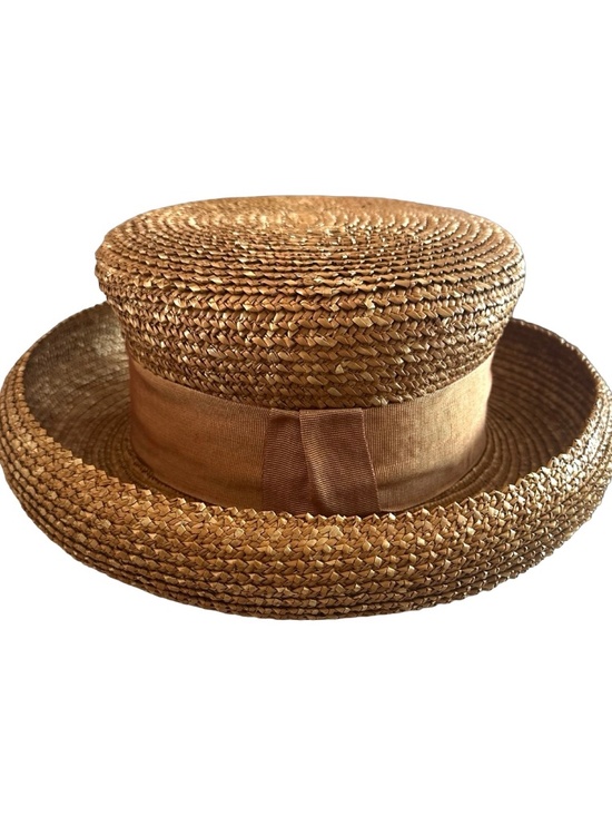 ERIC JAVITS New York Straw Hat w/ Grosgrain Band Excellent Condition